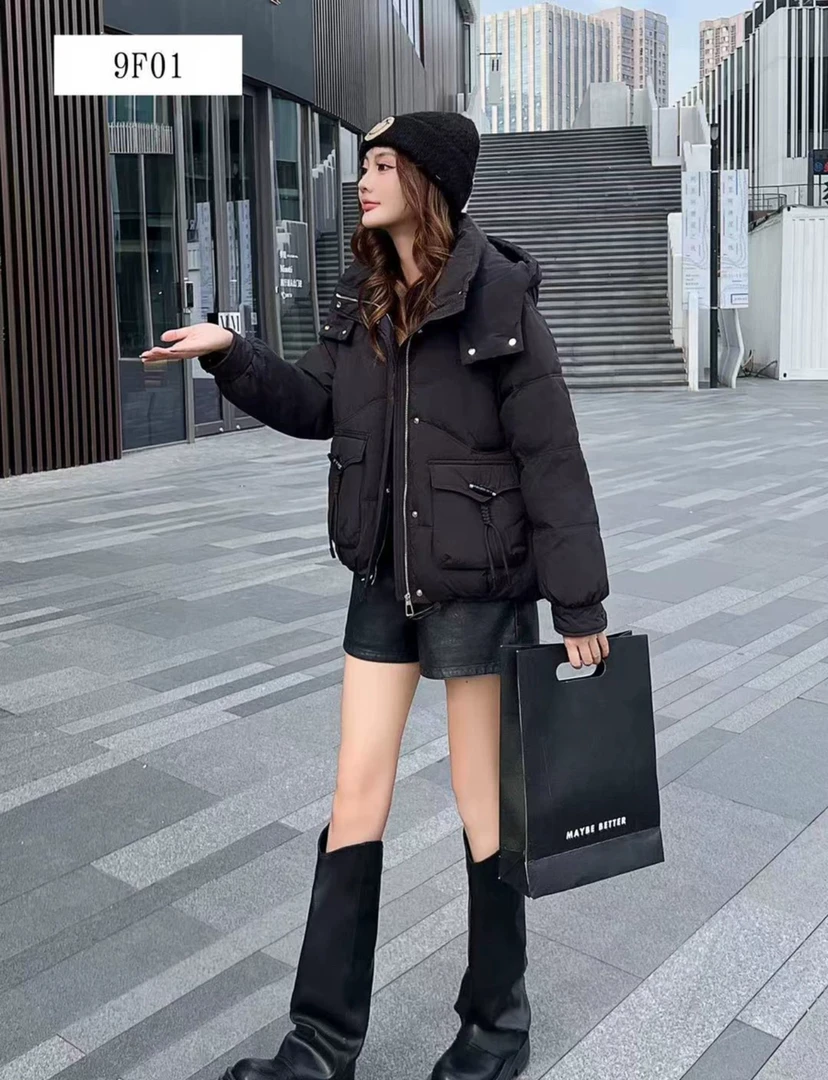 冬季新款百搭连帽羽绒外套901