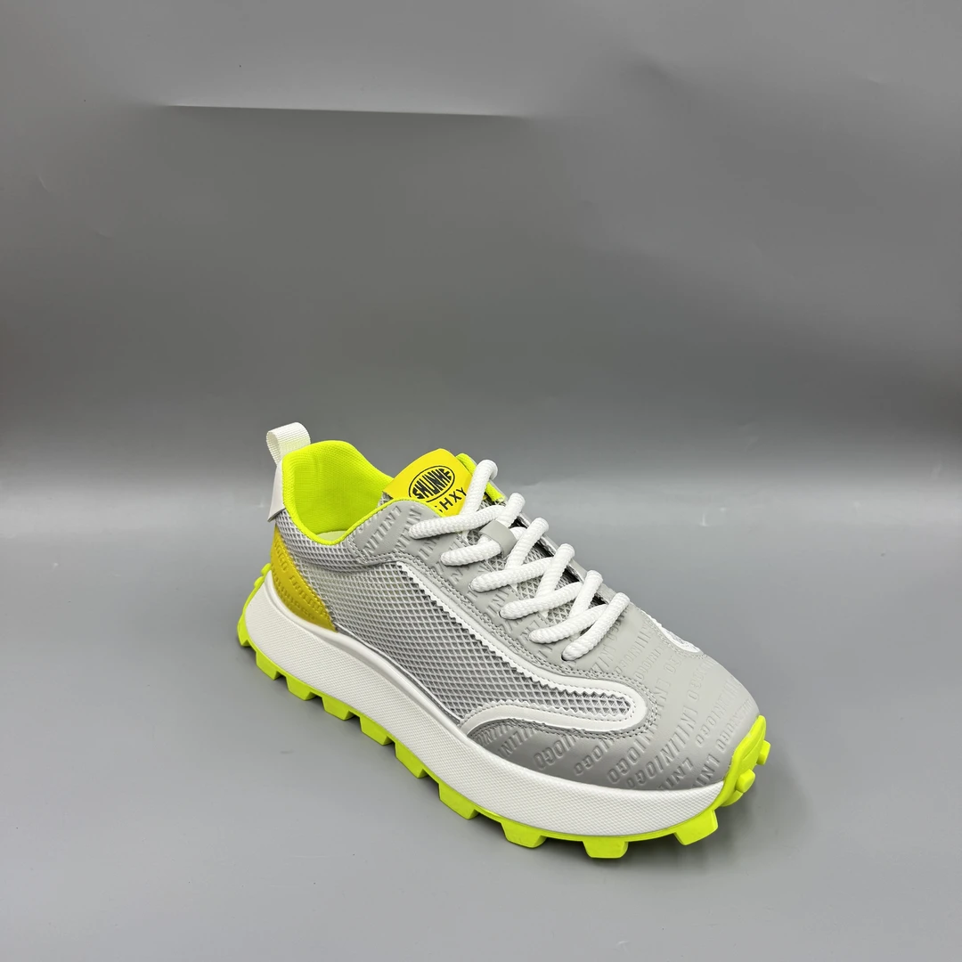 拼色防滑耐磨鞋网面透气鞋百搭软底休闲鞋运动鞋12272