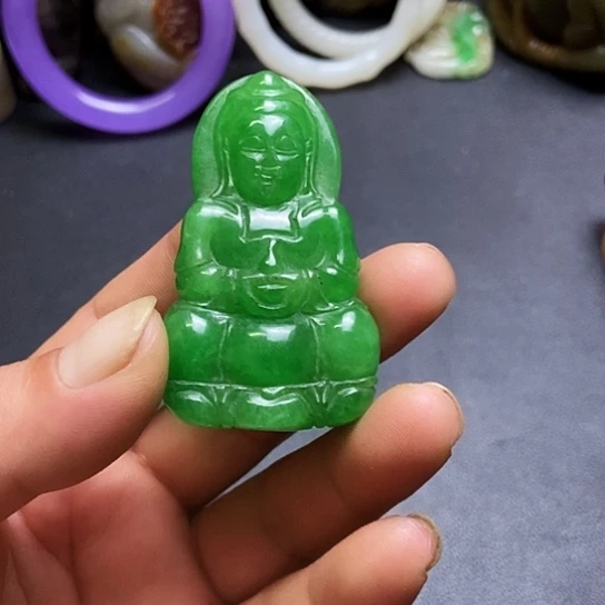 缘***分吊坠白玉菩提挂件