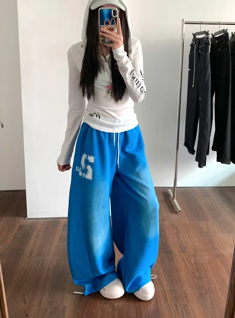 AMER 美式复古超宽松街头弯刀卫裤休闲百搭宽松情侣