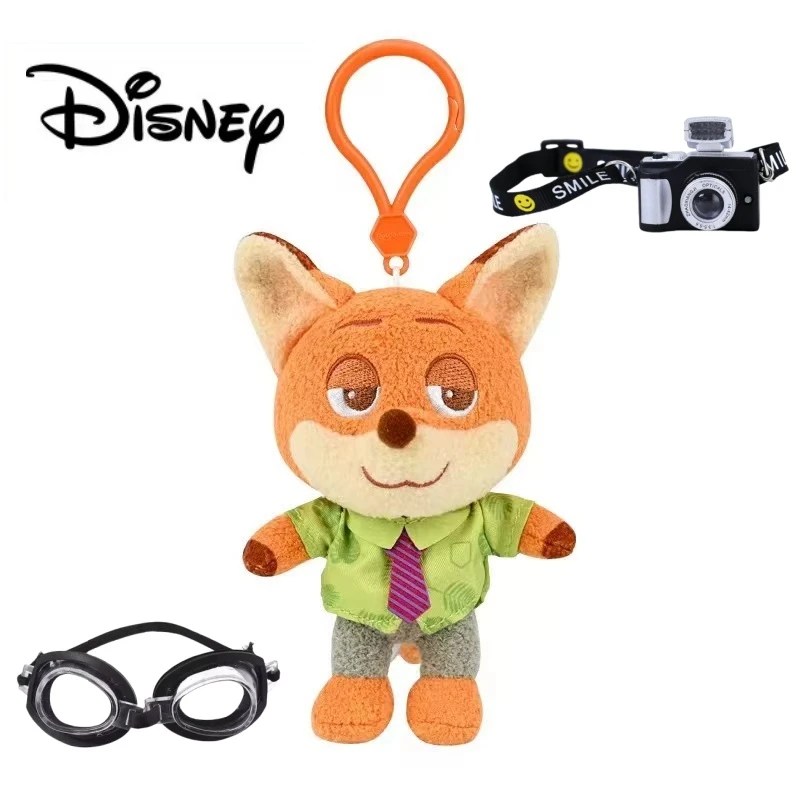 Disney/迪士尼疯狂动物城尼克豹警官Q萌公仔挂件卡通毛绒钥匙扣