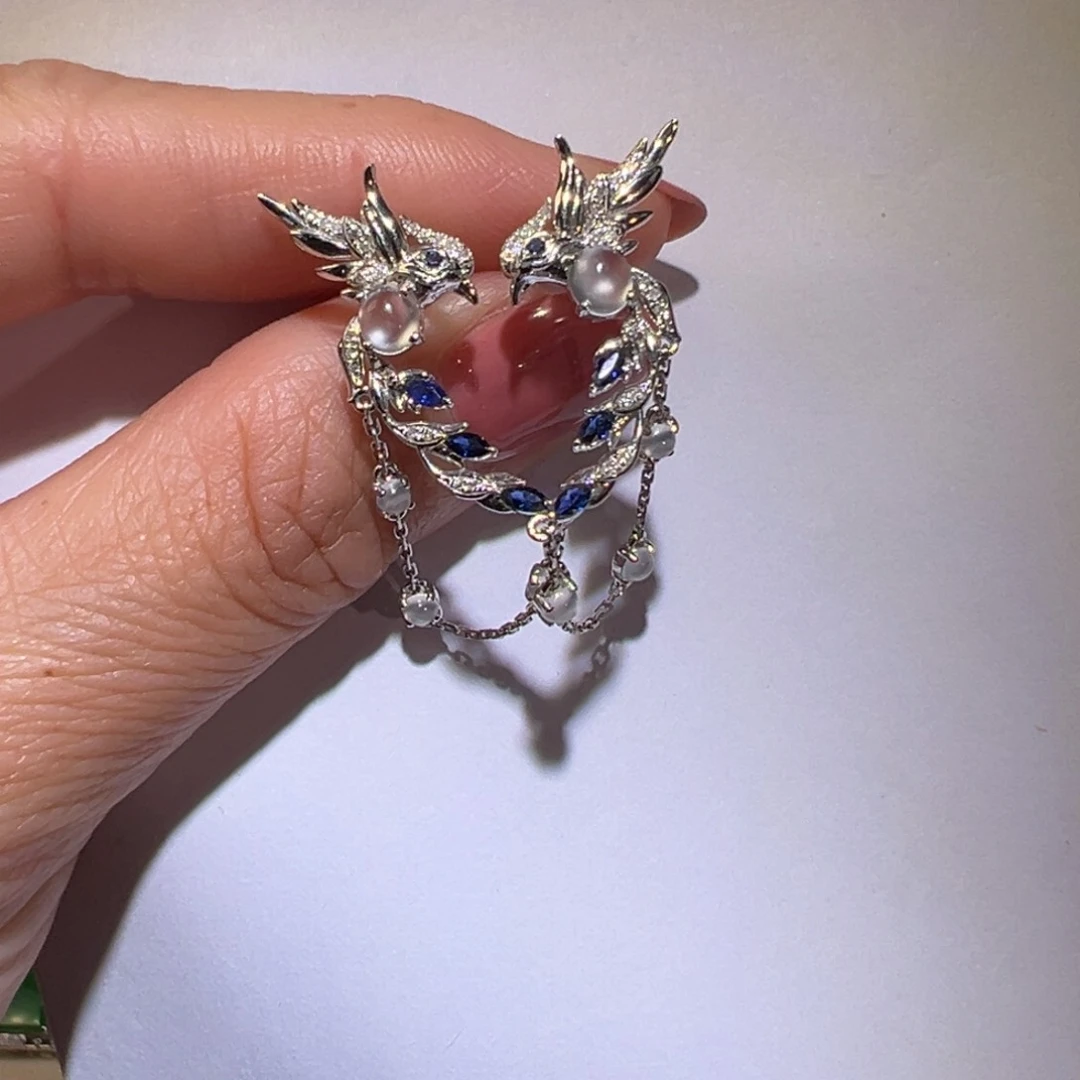 翡翠颈饰18K金镶嵌耳环