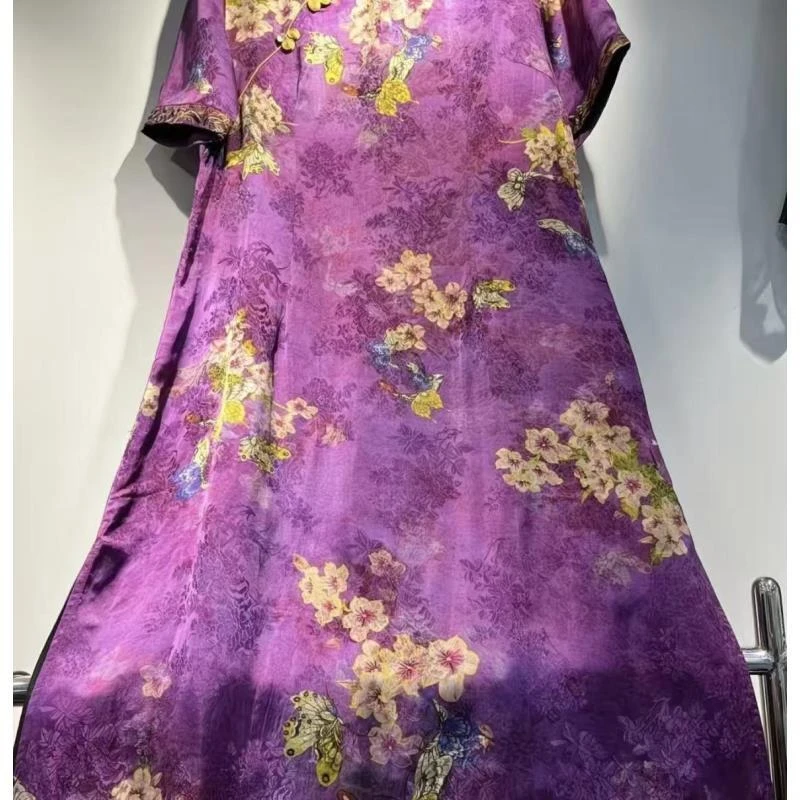 7319新中式气质时尚复古风款连衣裙