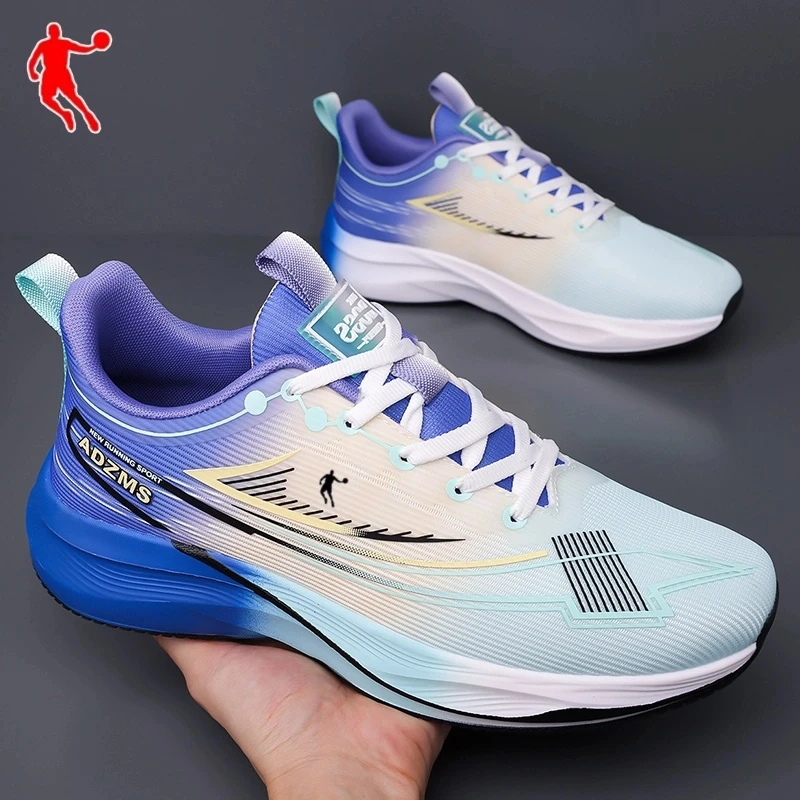 领跑乔丹运动鞋2025春季新款透气网面休闲网鞋男士户外跑步潮男鞋