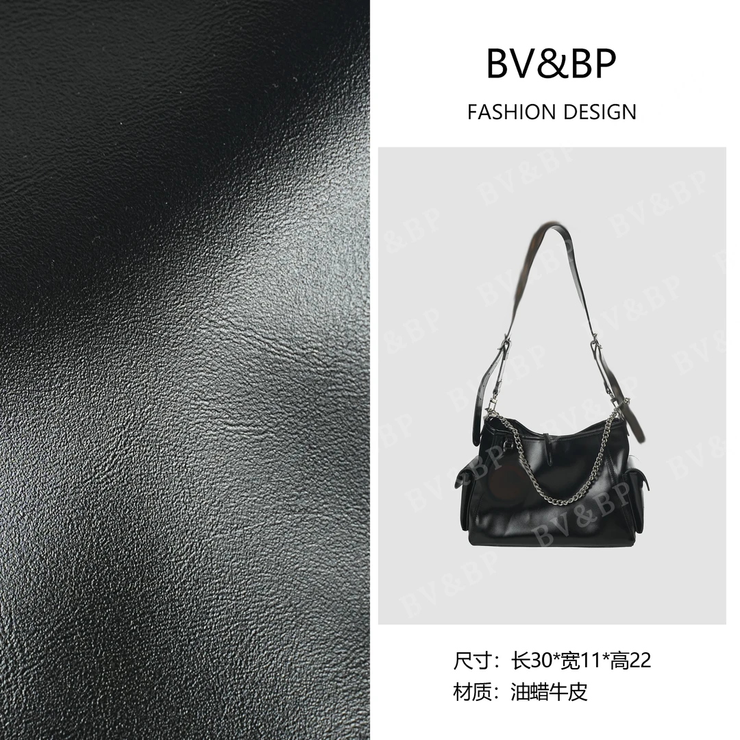 BV&BP· 原创设计 真皮高定手提单肩包  BV8826-黑色