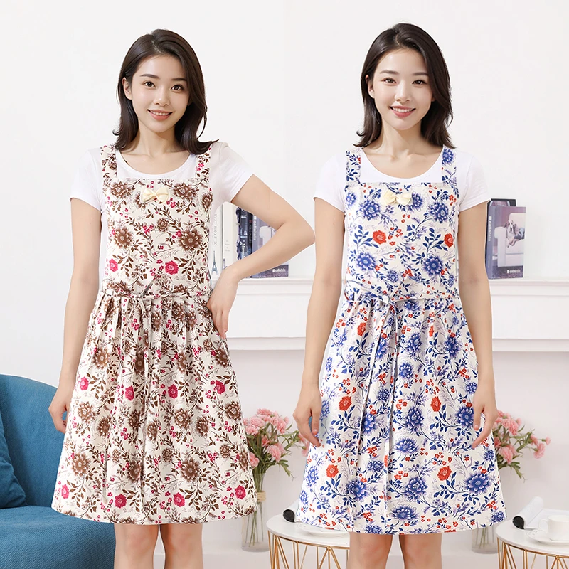 新款围裙厨房时尚家用做饭耐脏防污可爱围腰洋气防水工作服上班