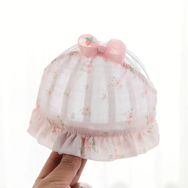 婴儿帽子夏季女宝宝发带甜美可爱薄款护囟门帽洋气小月龄卤门帽