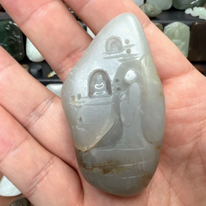 吊坠(不含链)未镶嵌和田玉