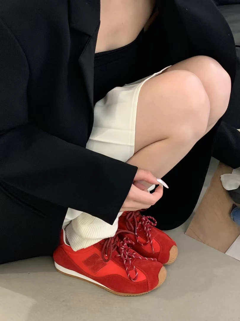 ZZGS·【德训鞋女2025春夏新款圆头系带软底阿甘鞋n字鞋】·9889-60