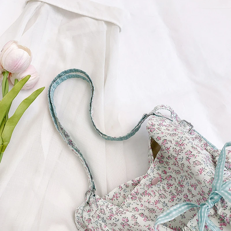 2025新款尼龙包碎花学生党双肩包韩系慵懒风可爱