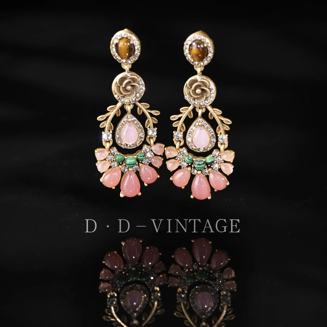 铜合金仿水晶耳饰 耳钉时尚镶嵌气质0108