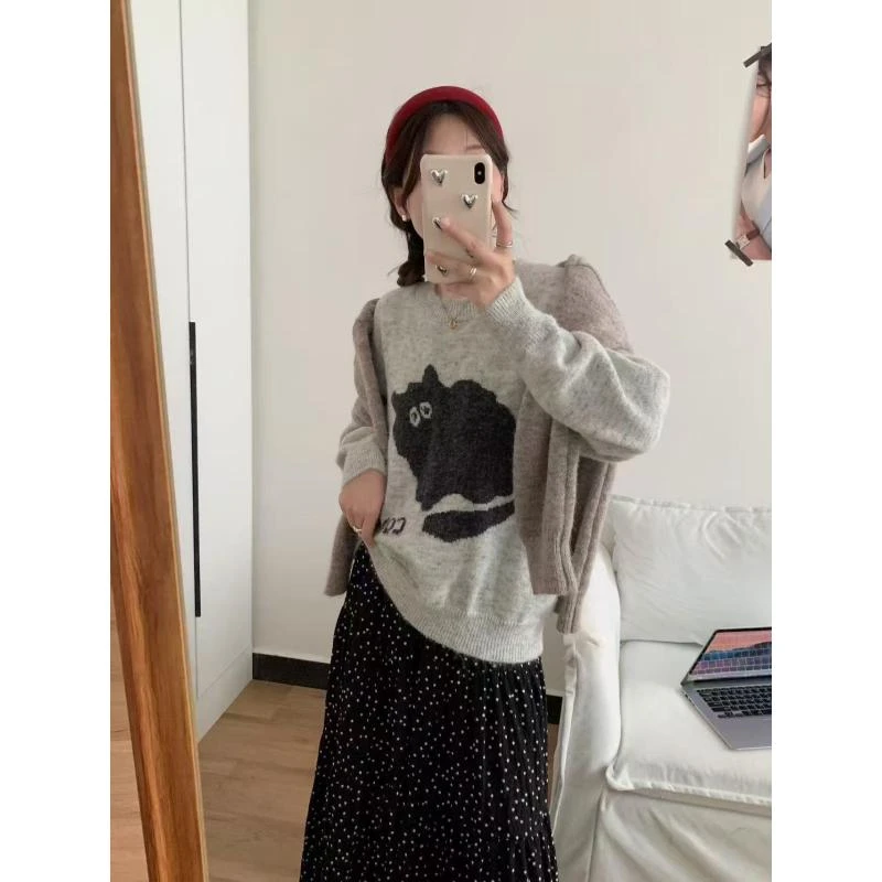 猫咪套头长袖毛衣F18