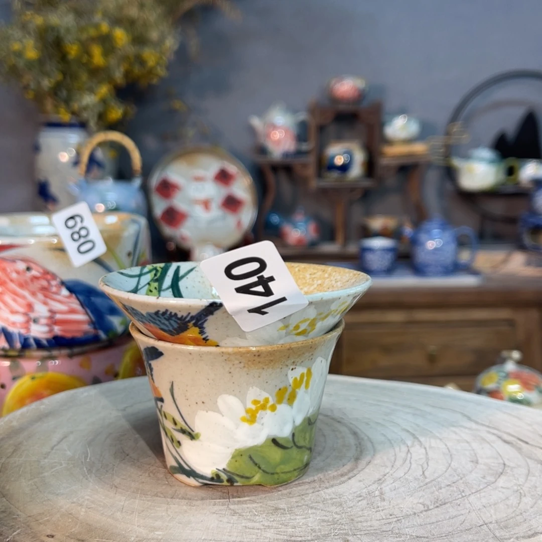 杯素浅陶瓷手工手绘