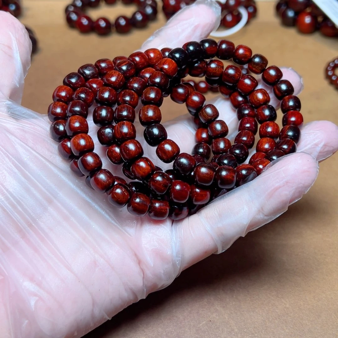 手串/手链小叶紫檀89琴料火焰纹鳞底金星