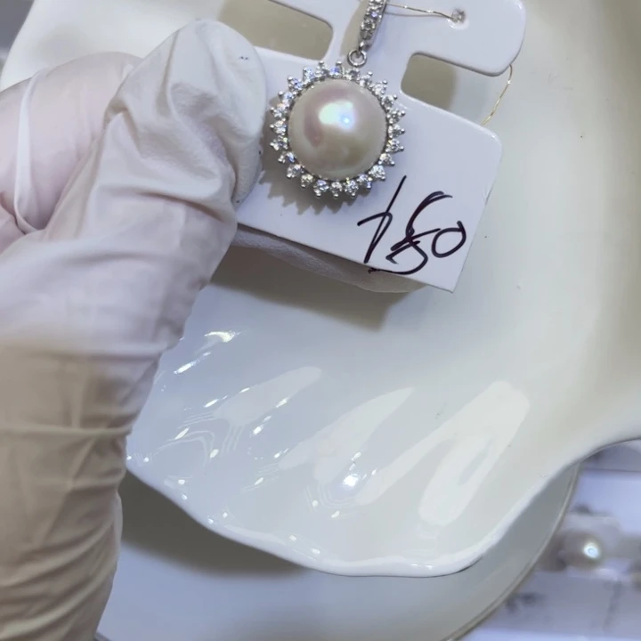 淡水珍珠颈饰银S925镶嵌