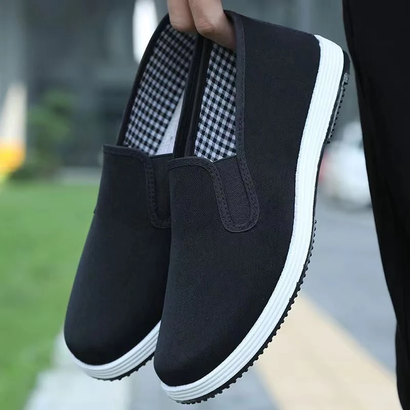 老北京布鞋软底春夏牛筋底加厚鞋耐磨轻便春季男士老年鞋舒适休闲