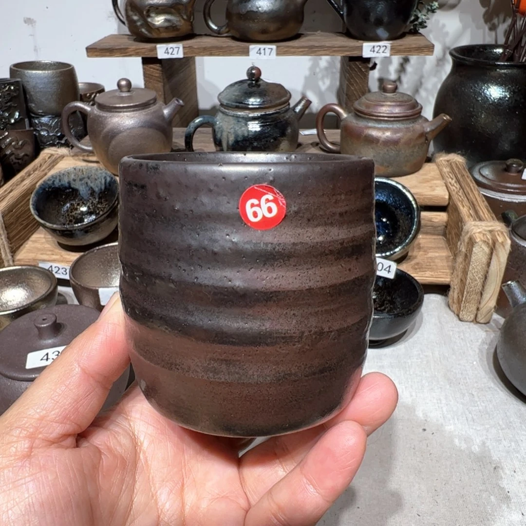 壶建水紫陶紫泥柴烧杯