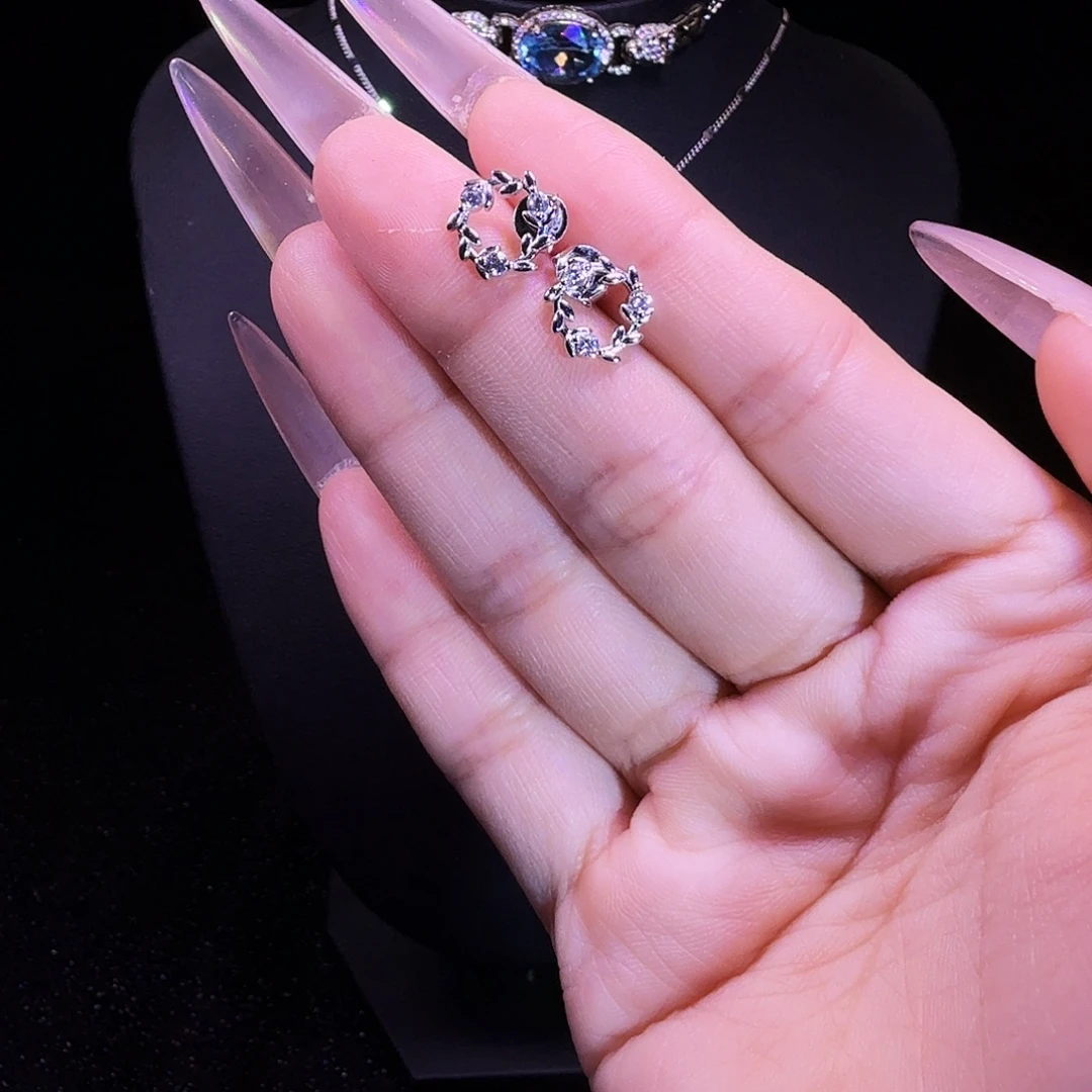 锆石非金属925银花环