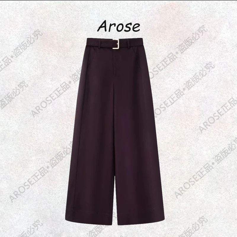 【AR0SE•正品】2025秋季新款高腰休闲裤直筒裤直筒休闲百搭6321
