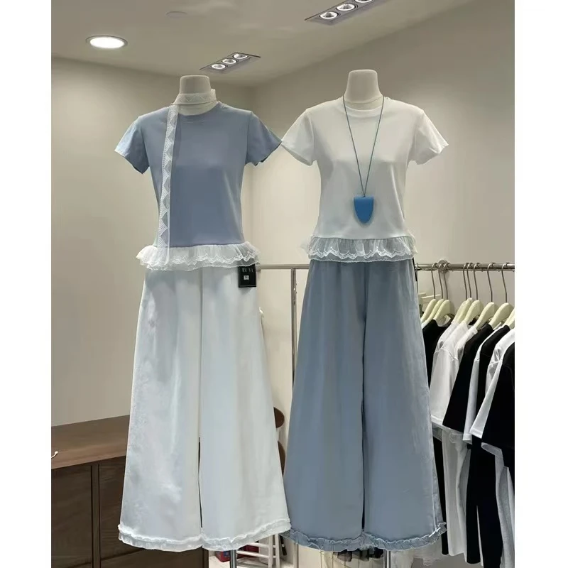 [小胖]韩系蕾丝短袖