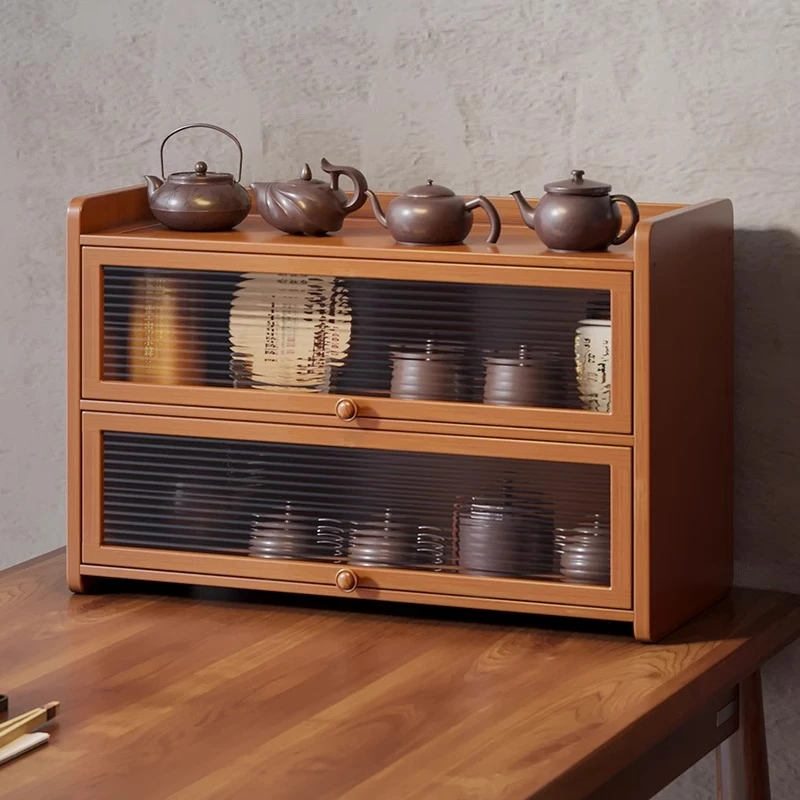 桌面博古架小型茶杯茶具收纳置物架桌上茶台紫砂壶多层摆放展示架