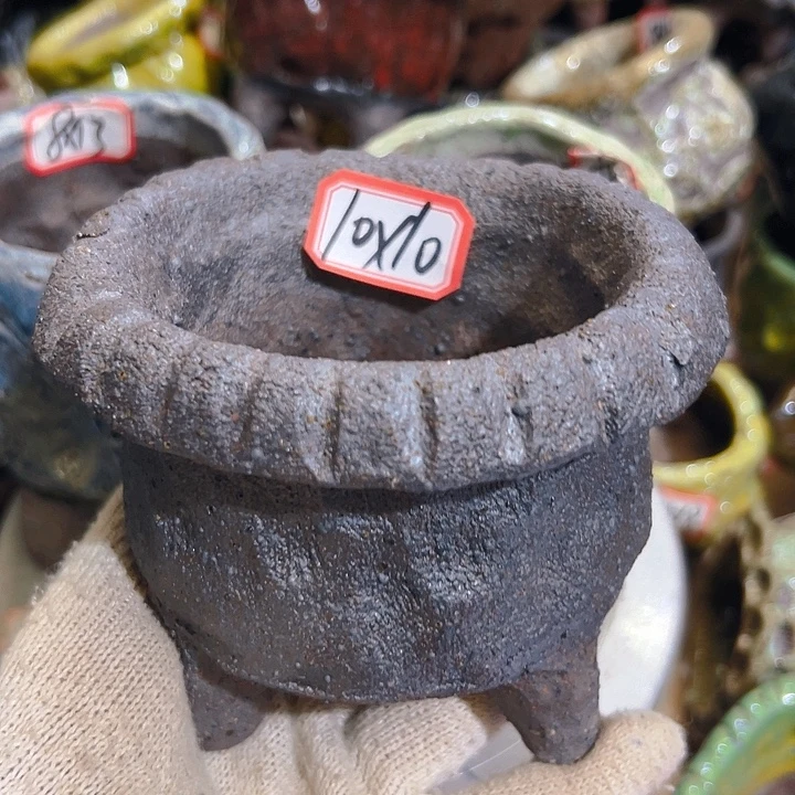 粗陶花盆手工花盆制作就这样