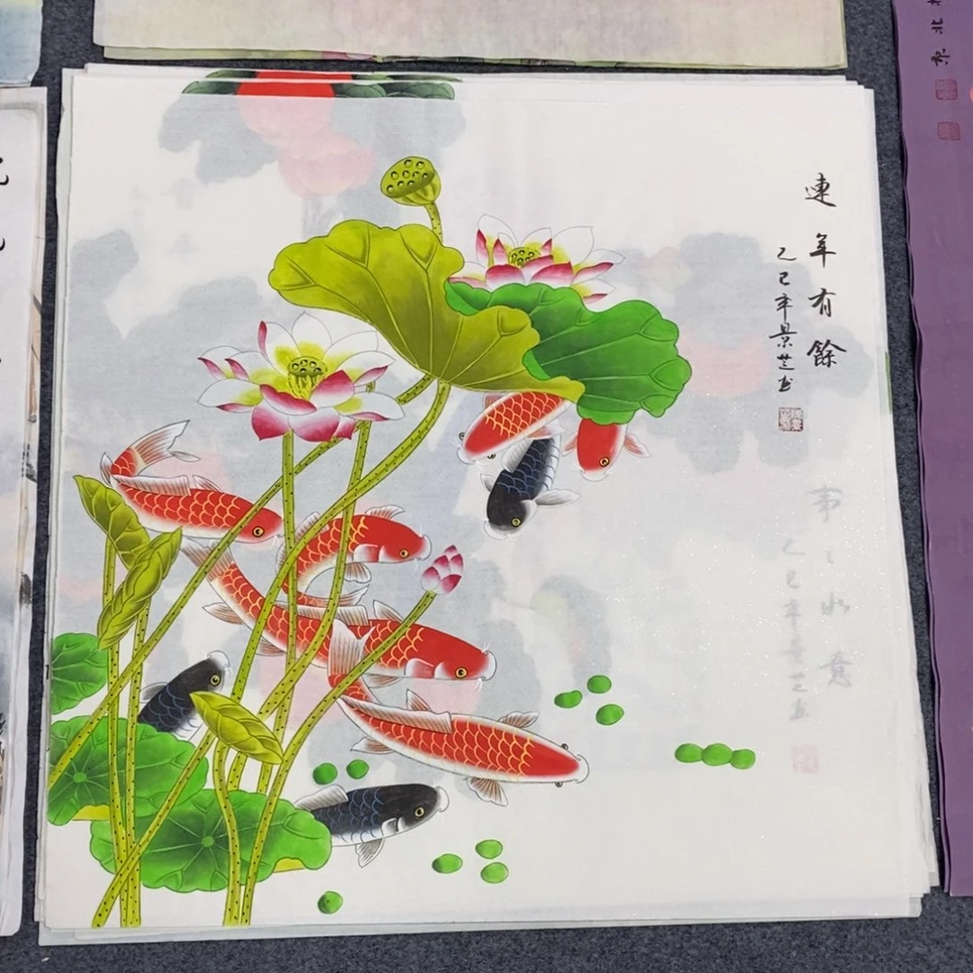 国画尺寸70✖️70精品工笔手绘画