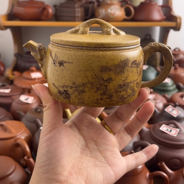 茶壶紫砂250cc柴烧半手