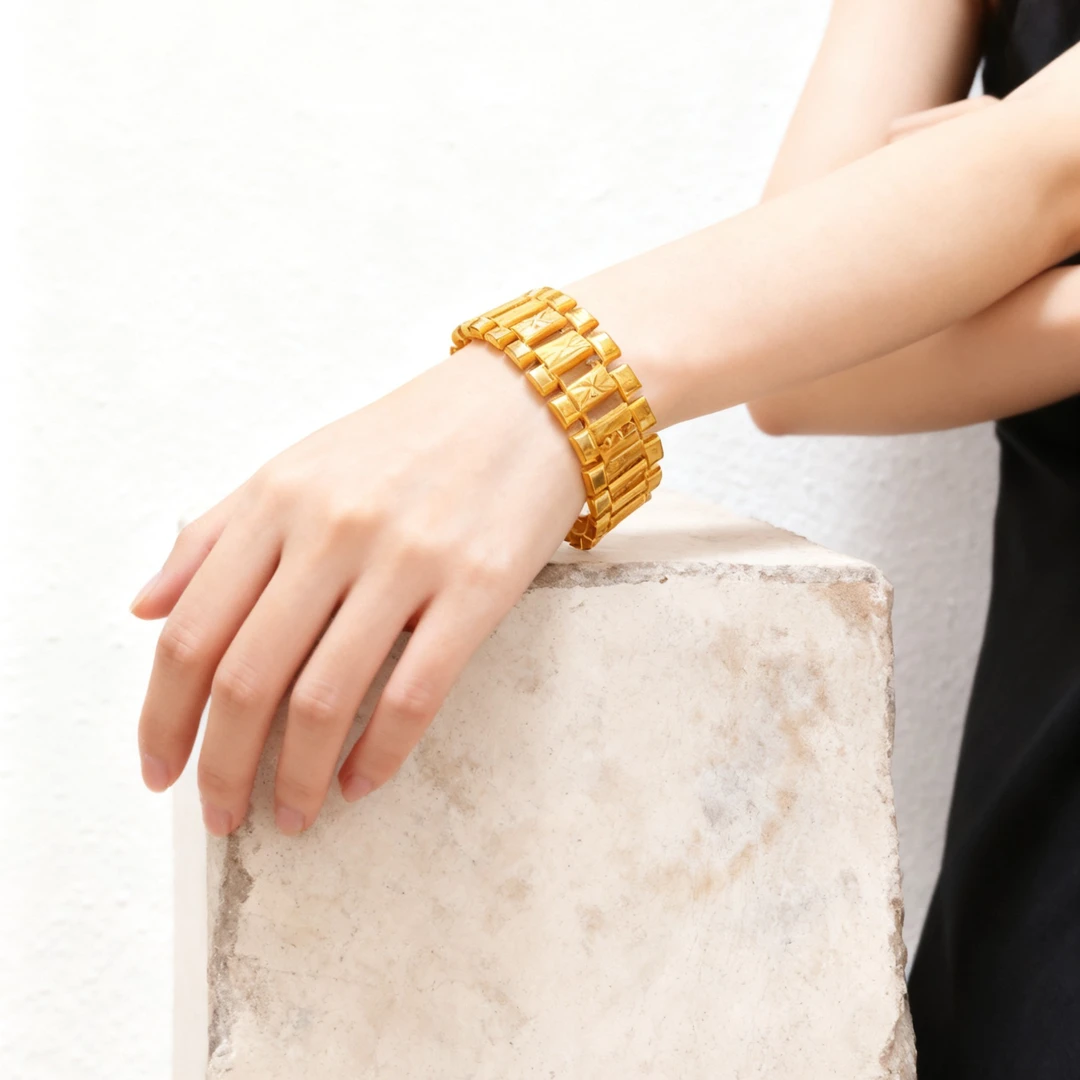 铜合金手链  KS201 Nurluk 创意民族风手链里外一色原创设计