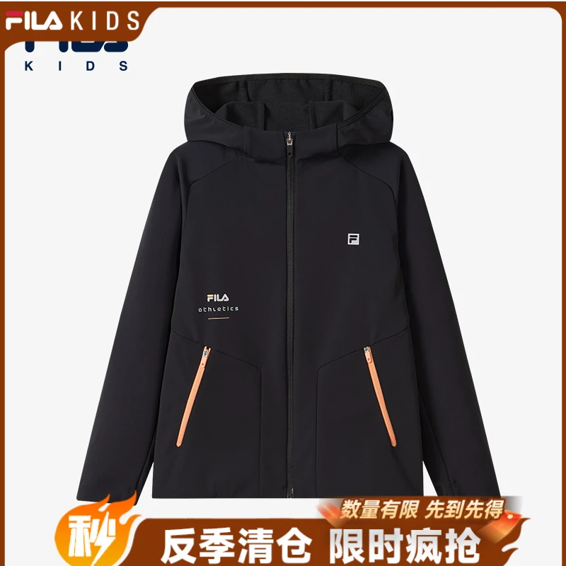 FILA斐乐儿童春季新款时尚百搭运动连帽外套K12B443705F