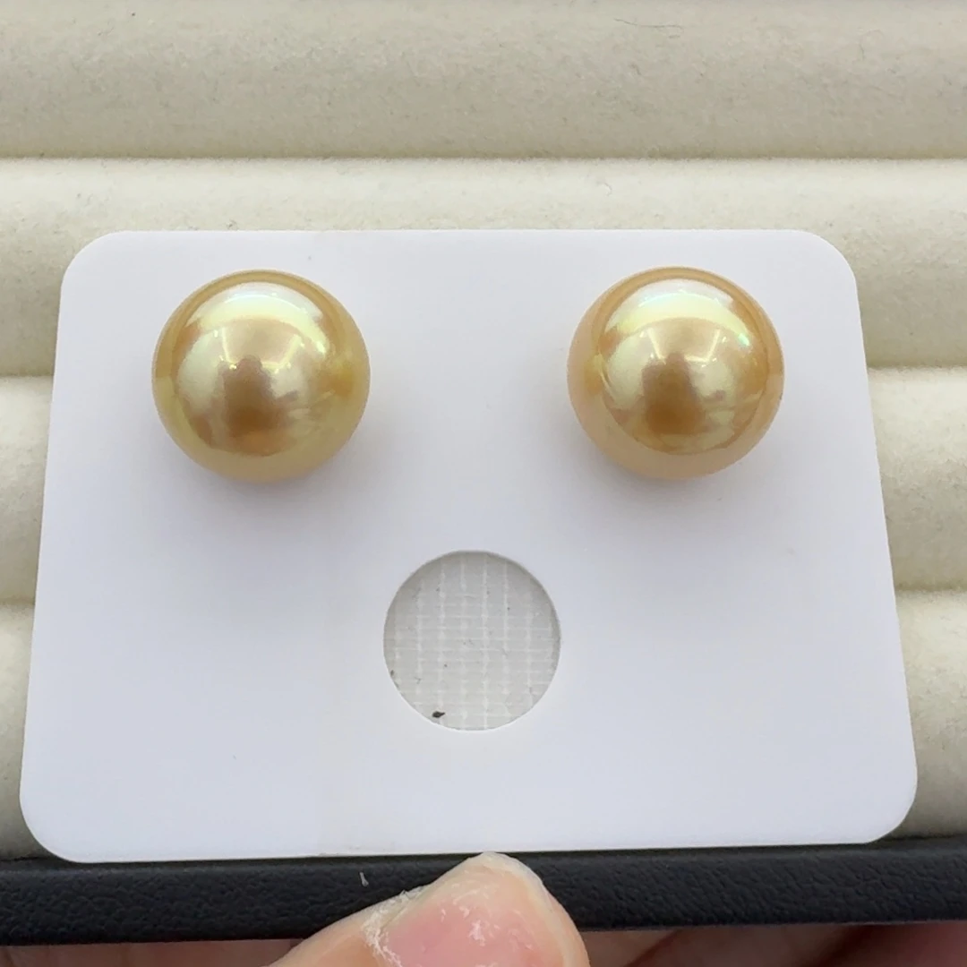 海水珍珠裸珠天然极光金珠