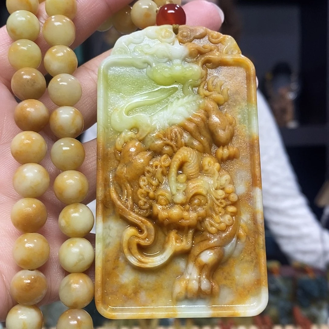 未镶嵌岫玉挂件吊坠项链