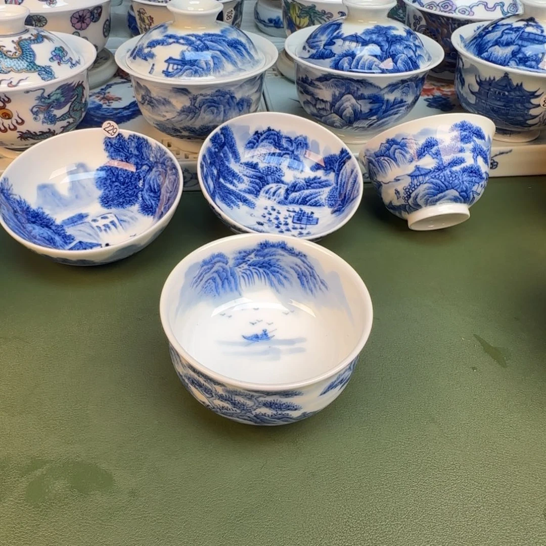 纯手工纯手绘茶具石头234