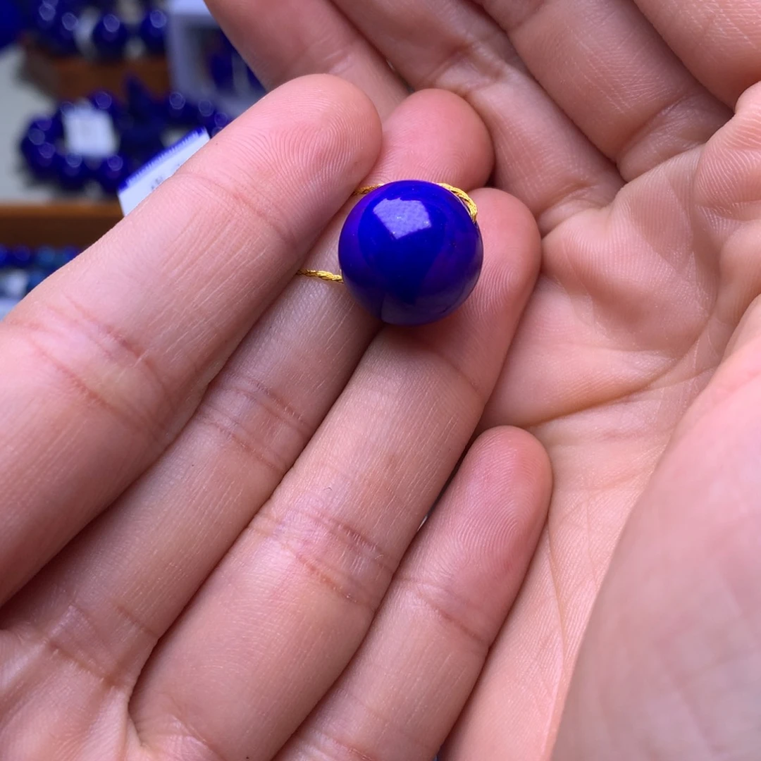 青金石单珠未镶嵌15.3mm