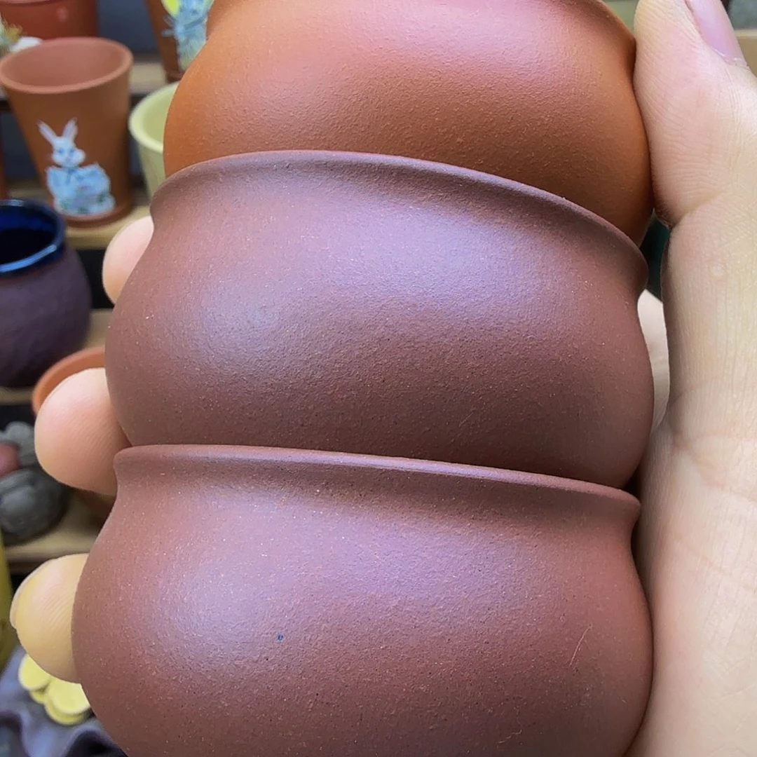 茶杯紫砂微瑕小口杯三只