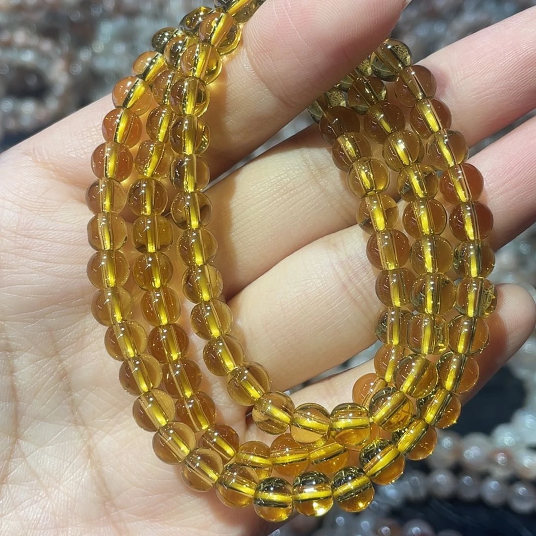 水晶手链未镶嵌魔晶宙斯（茶体黄水晶）6Ｍ