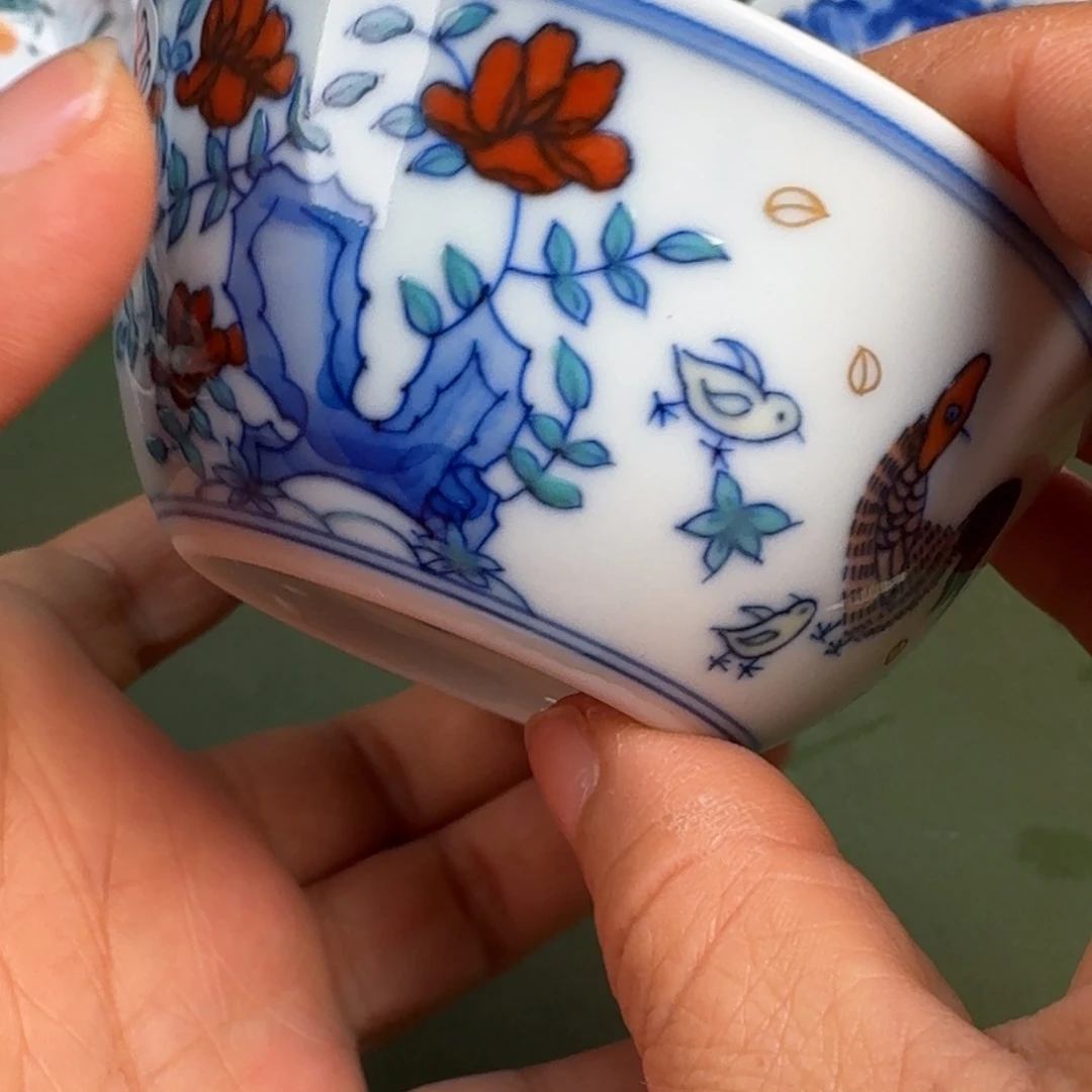 瓷景德镇纯手绘茶具圆圆215