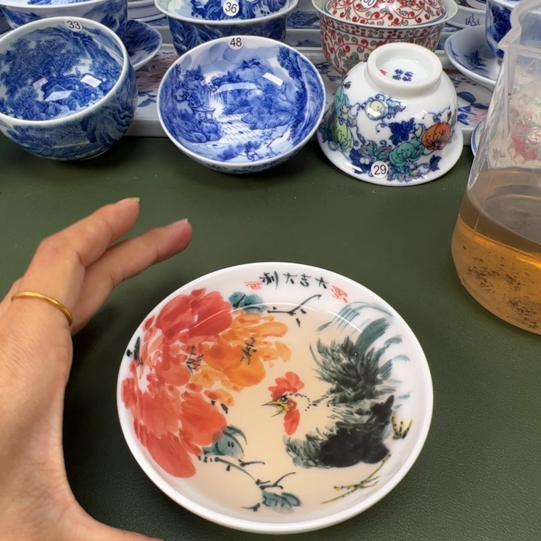 景德镇纯手工纯手绘茶具木木38