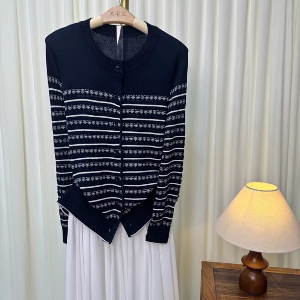 【仲夏夜之蓝】潮牌长袖时尚减龄百搭显瘦针织开衫女