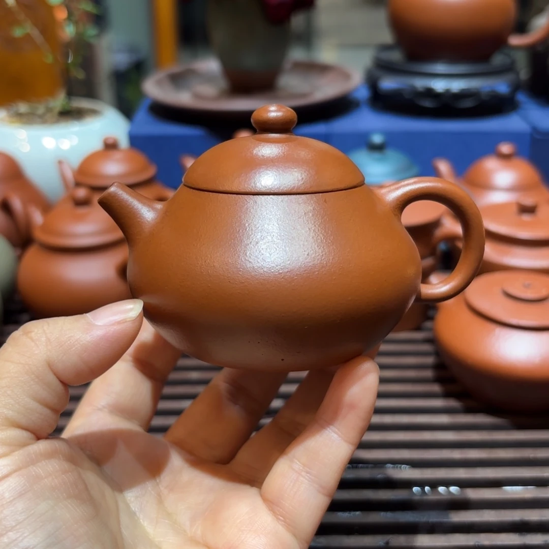 相***生紫砂茶壶紫砂壶九十年代朱泥矮梨110cc