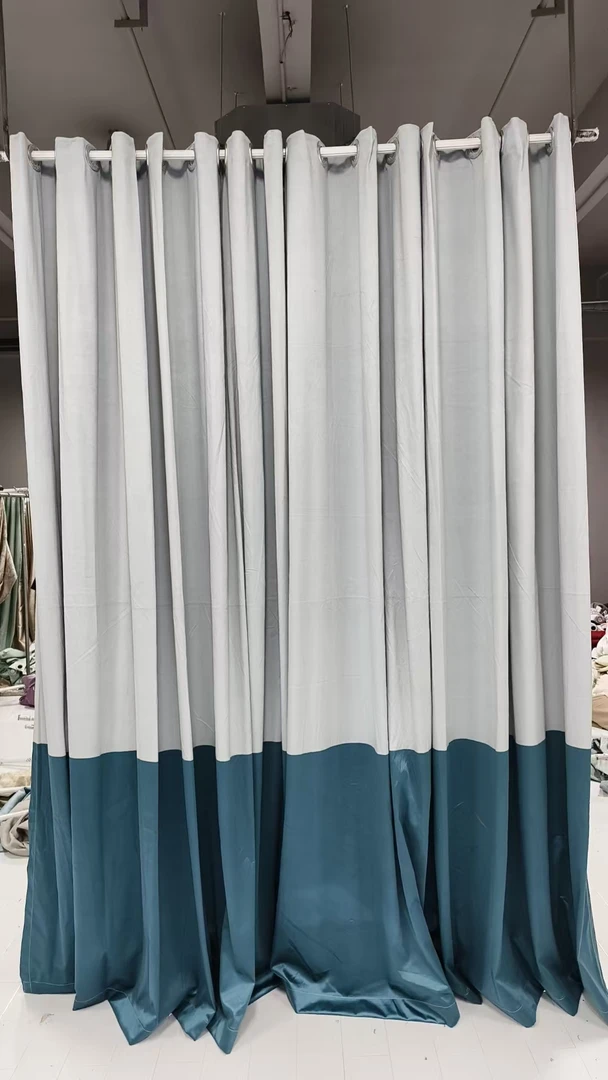 【贝爷家】39成品窗帘清货宽5米对开高2.7米打孔一套