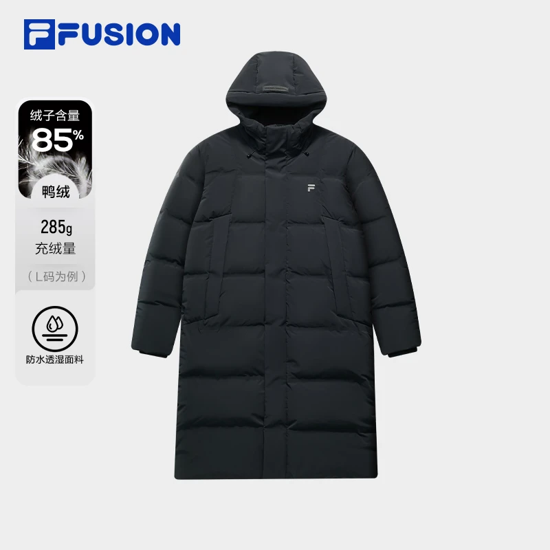 FILA斐乐【加绒加厚保暖】长款羽绒服男士冬季防水透湿T11M545902F