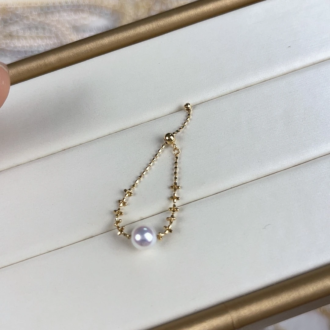 海水珍珠戒指18K金镶嵌