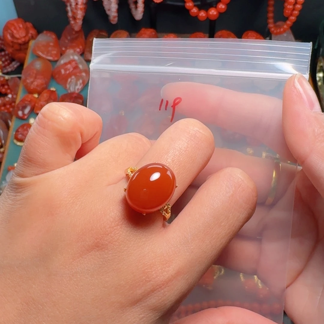 南红玛瑙南红银S925镶嵌