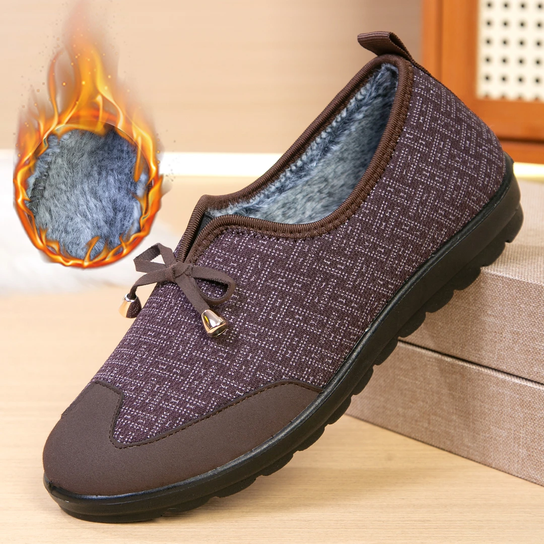 冬季爆款老北京棉鞋女加绒加厚保暖舒适圆头软底妈妈鞋舒适棉鞋女