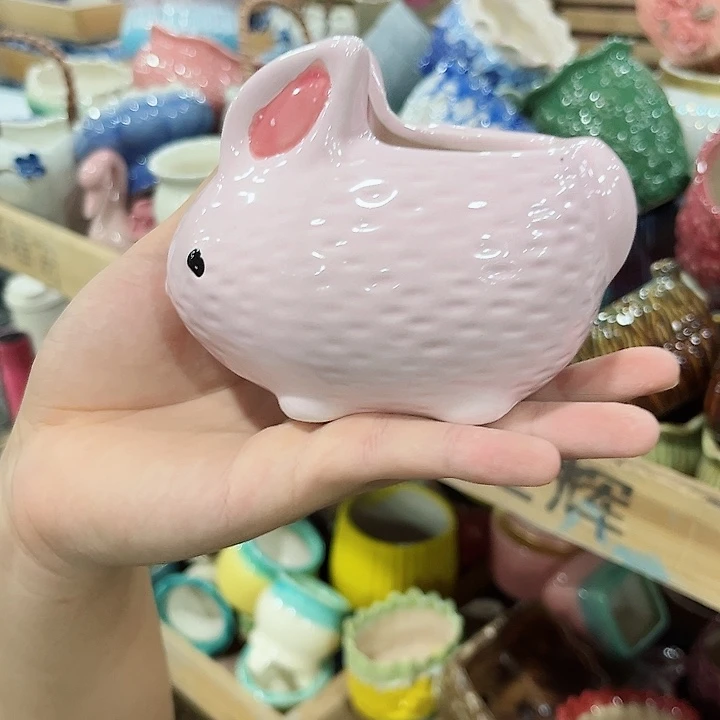 有孔.凑单10元陶瓷花盆发货！