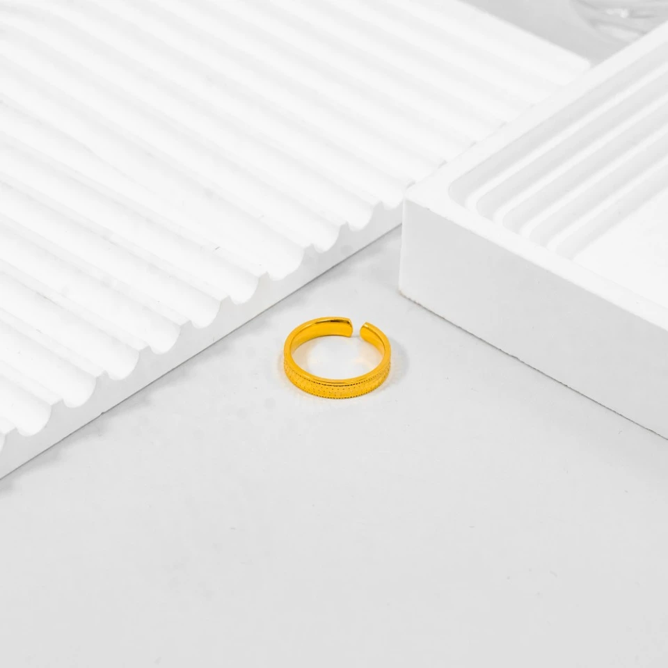 足银戒指 龙鳞开口戒指