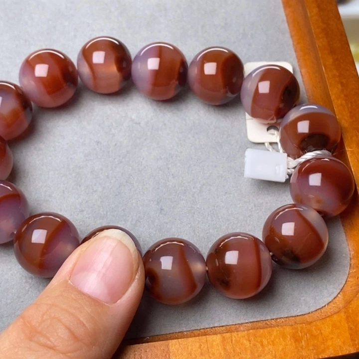 雾***起玛瑙/玉髓未镶嵌手链