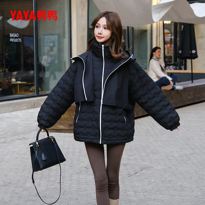 YAYA/鸭鸭羽绒服女运动短款时尚休闲百搭保暖冬季YY250110011A