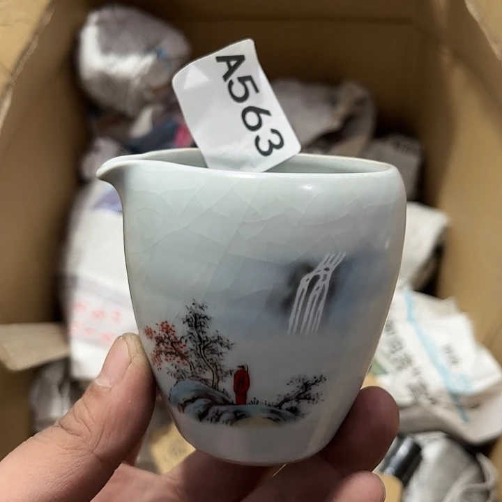 瓷片茶摆件工艺品摆件666